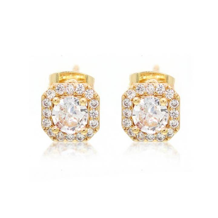 Savvy Bling - Wholesale Stud/Post Earrings - Stud Simulated Diamond earrings