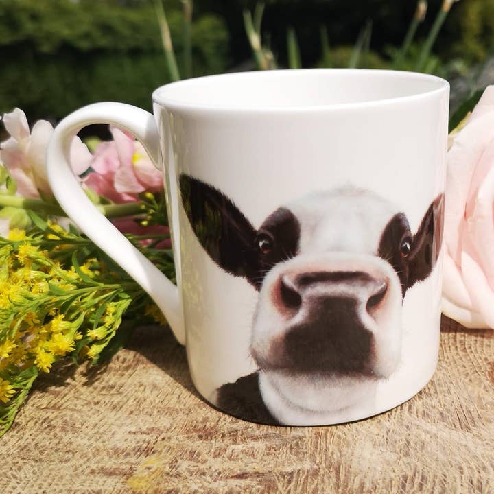 Fin Kina krus 'Silly Moo' stor størrelse 380 ml kapacitet for engroshandel hos Lucy's Farm