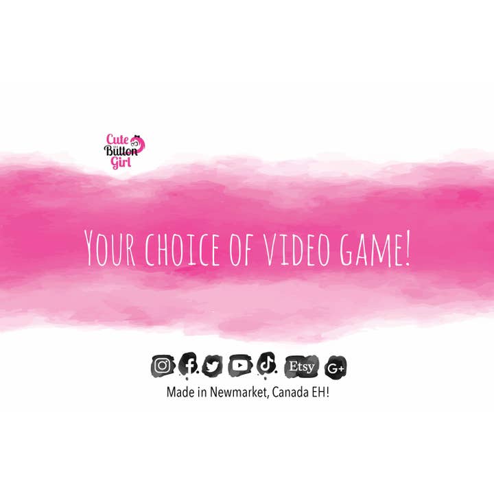 1.25in & 2.25in Gamer for wholesale by Cute as a Button Girl