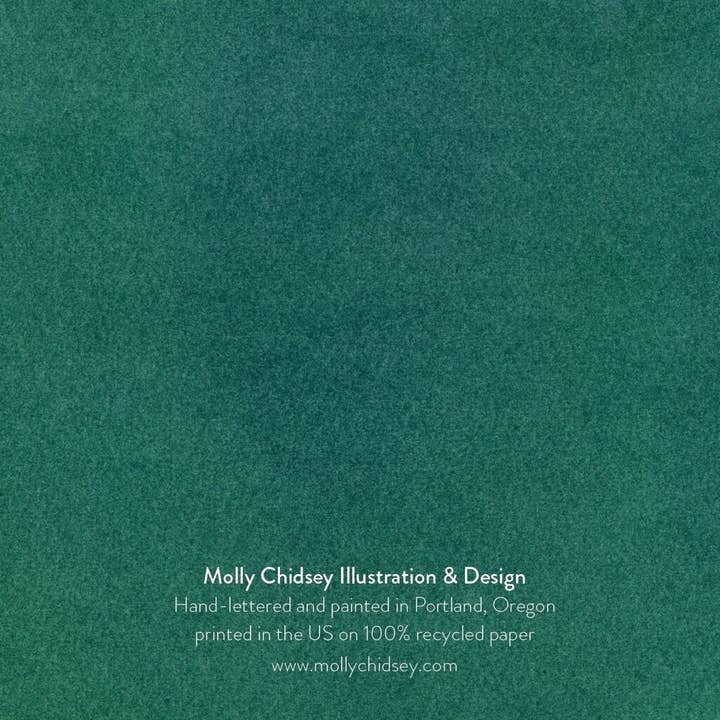 Molly Chidsey Illustration & Design - Wholesale Season's Greetings Card - Peace, Love, and Kindness hand-lettered holiday card4