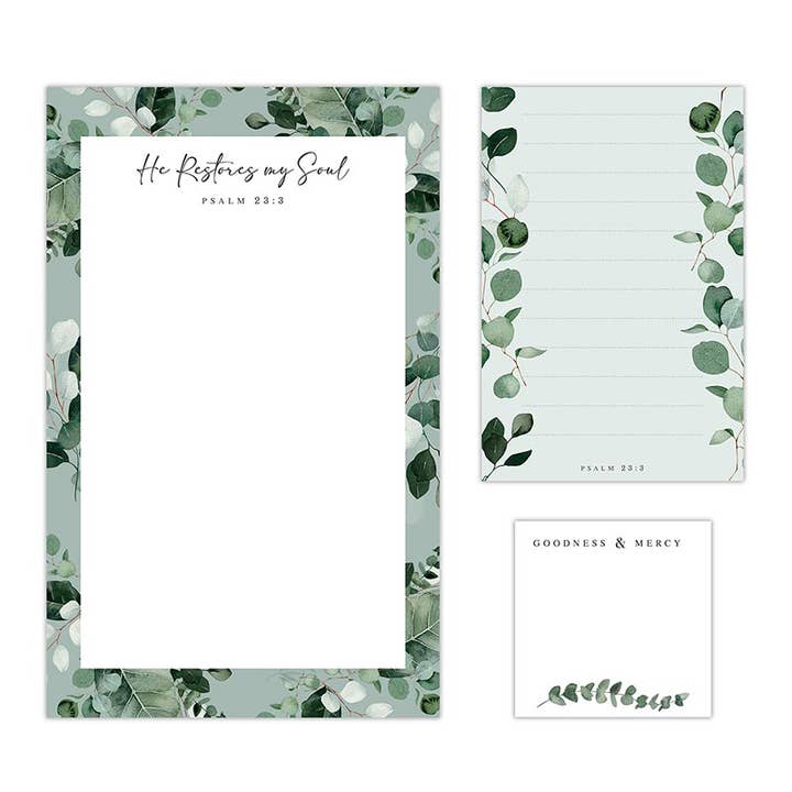 Notepad Set - He Restores My Soul for wholesale by Faithworks by Creative Brands