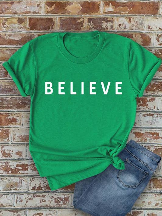 Believe, Unisex Round Neck T-Shirt for wholesale by Top Avenue