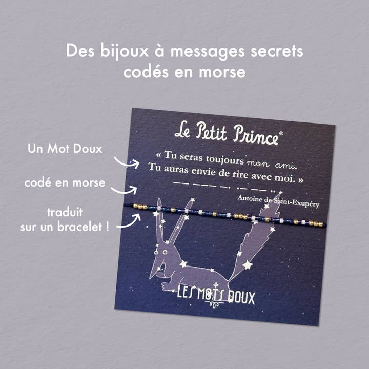 Morsekodarmbandet Lille Prinsen: Min vän för wholesale av Les Mots Doux