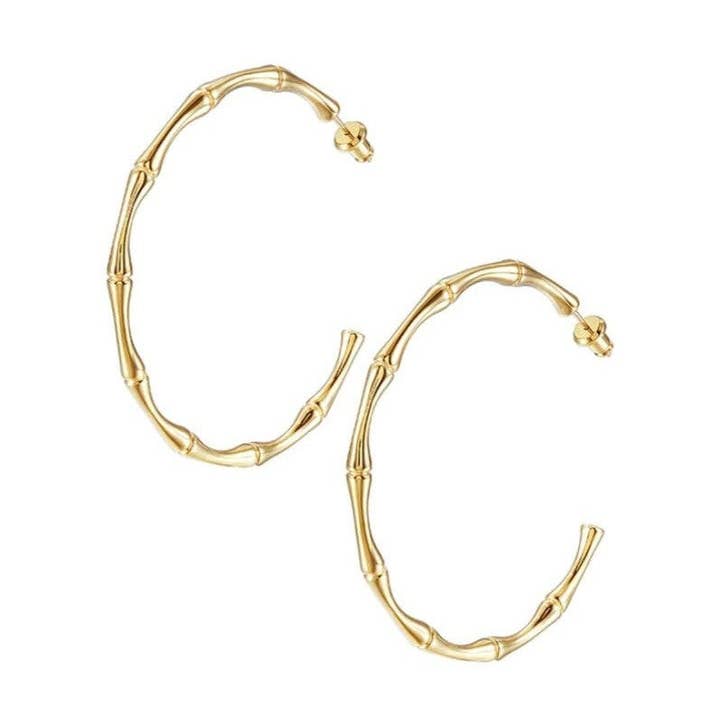 BAMBOO HOOPS for wholesale by Masi Jewelry
