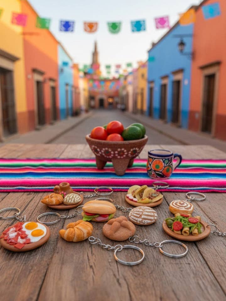 Portachiavi Antojitos Mexicanos per la vendita all'ingrosso da parte di Cielito Lindo