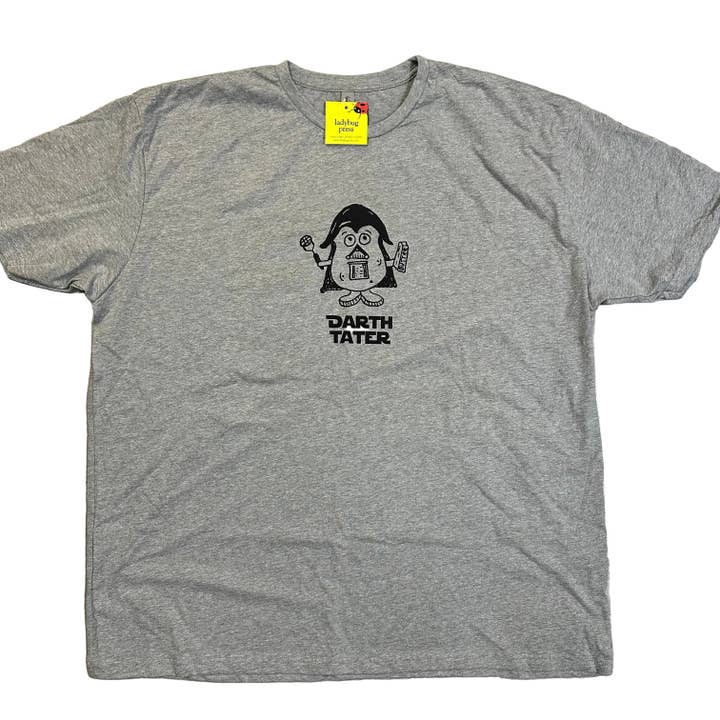 Darth Tater Adult T-shirt, Screen Printed for wholesale by Ladybug Press