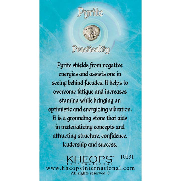 Gemstone Properties Info Card Pyrite (Each) for wholesale by Kheops International