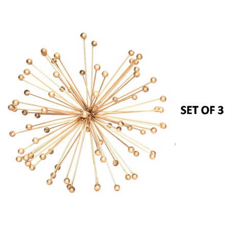 Gold Balls S/3 for wholesale by India Handicrafts Inc