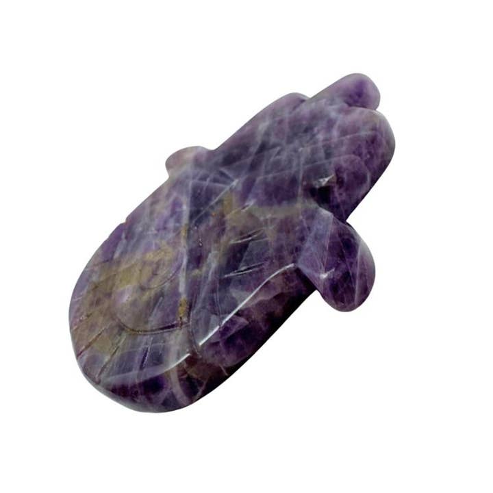 Crystal Magick Wholesale Ltd – wholesale Spiritual stone/crystal – Amethyst Hamsa Carving1
