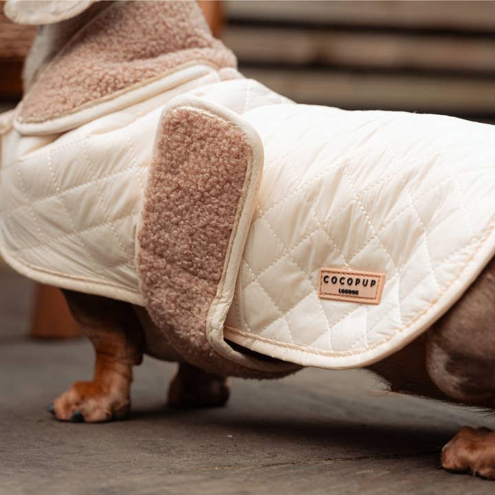 Cocopup London - Wholesale Pet coat – Dog - LUXE Quilted Dog Coat - Creamy Chai7