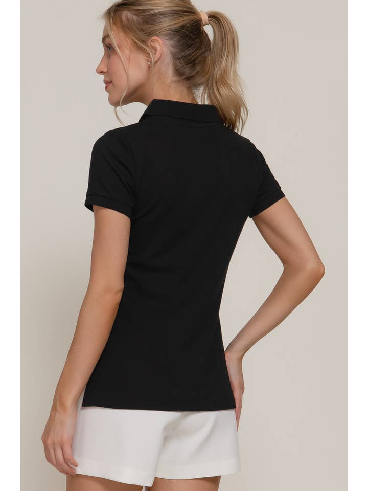 Active Basic | Active USA - Wholesale Polo - Women's - Short Sleeve Classic Pique Polo Top45