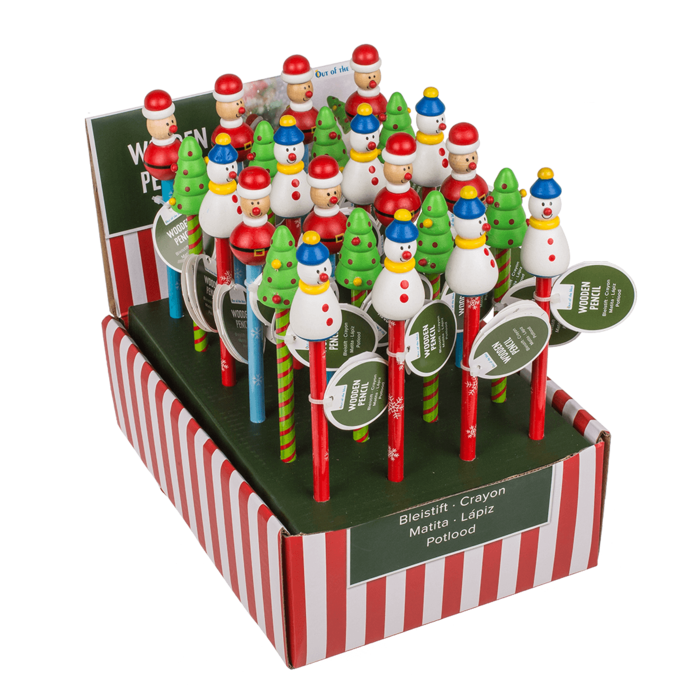 Out of the blue KG - Vendita all'ingrosso Matite - Matita in legno natalizia, circa 2,2 x 21 cm2