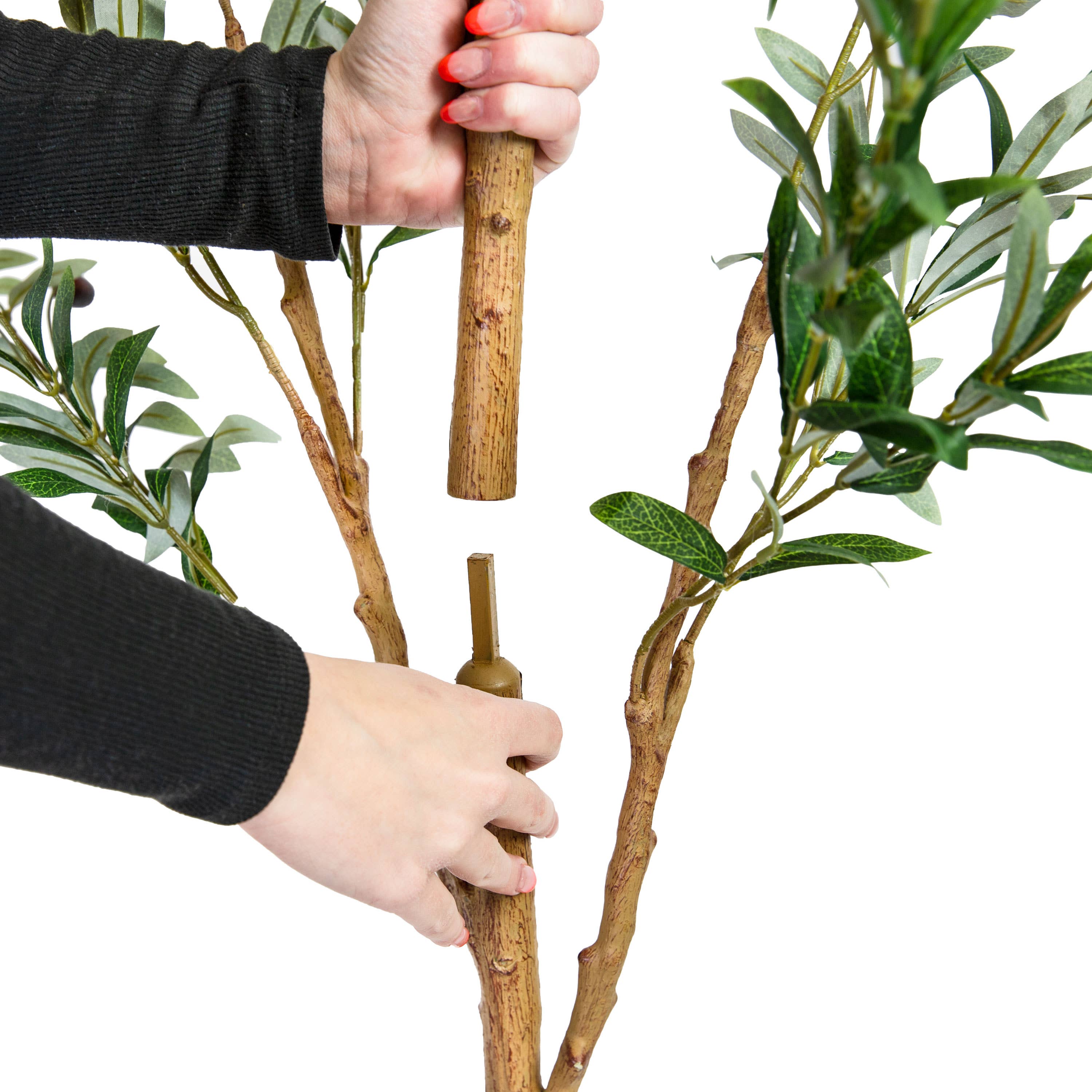 Sunnydaze Decor - Wholesale Artificial Plant - Artificial Olive Tree with Silk Leaves - 7 ft - Set of 213