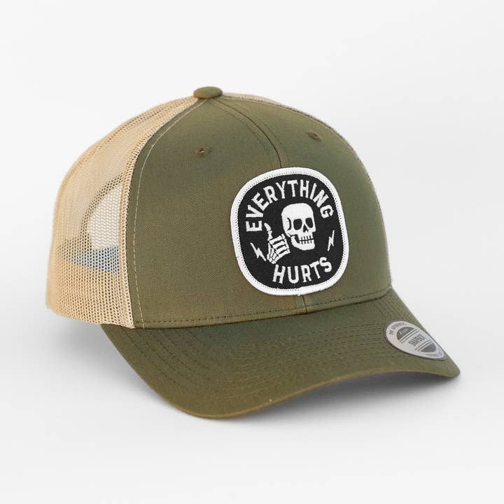 Everything Hurts Hat for wholesale by Squatchy