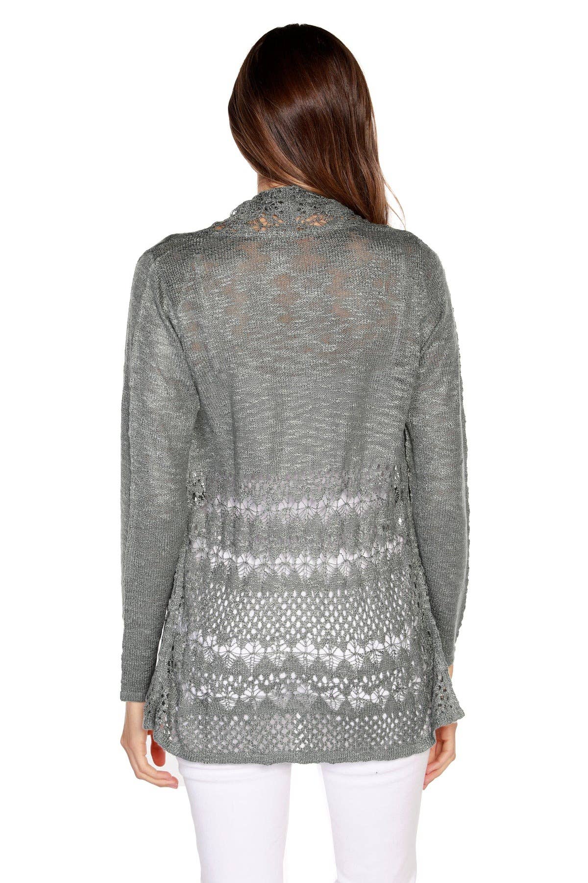 Belldini - Wholesale Cardigan - Women's - Women's Long Sleeve Crochet Knit Swing Cardigan16