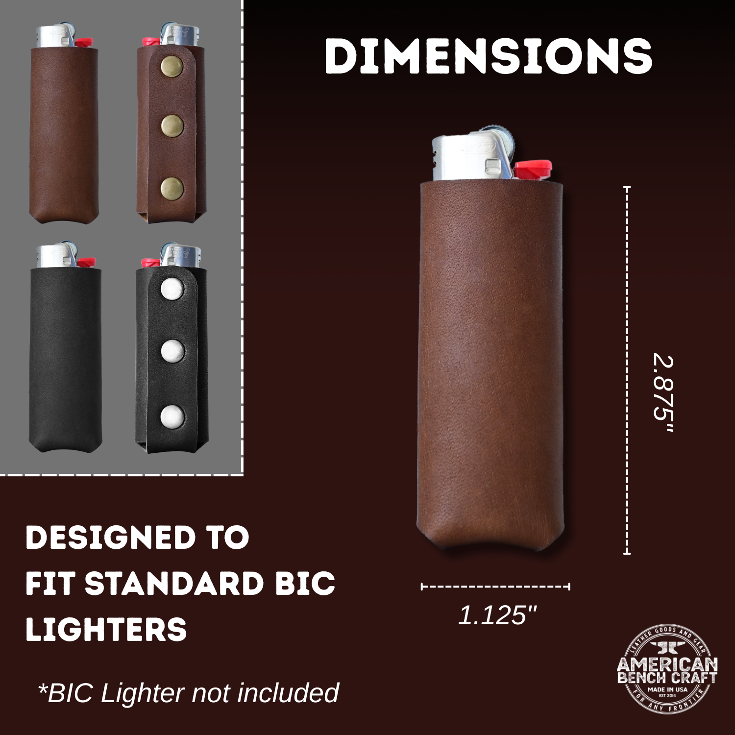 American Bench Craft – wholesale Tändare – BIC Tändare Fodral6