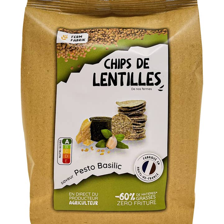 Ferm Fabrik - Wholesale Chips - Farmhouse Lentil Artisan Chips - Basil Pesto