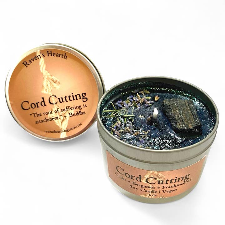 Cord Cutting Candle | Cedar & Frankincense | Vegan for wholesale by Raven’s Hearth