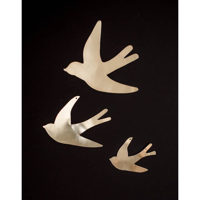 Mikwi - Wholesale Wall Accent - Swallow golden metal - MOROCCAN BRASS WALL DECORATION5