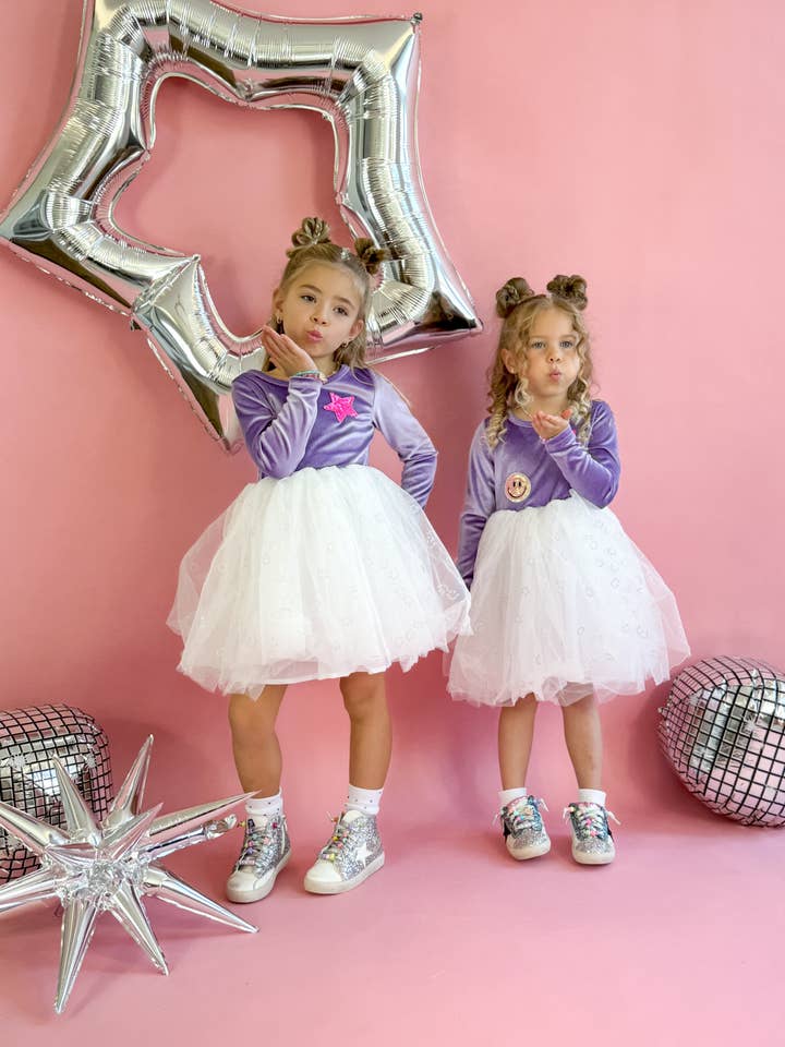 Ellie and Mila - Venta al por mayor Falda tutú - Niños - Vestido tutú con cara sonriente y brillo4