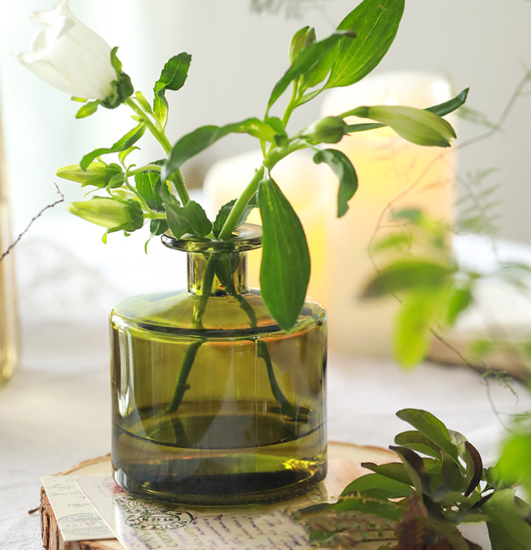 Sweet Home Deco - Vente Vases - Vases à boutons en verre, vases de forme ronde, vase à fleurs, multicolore7