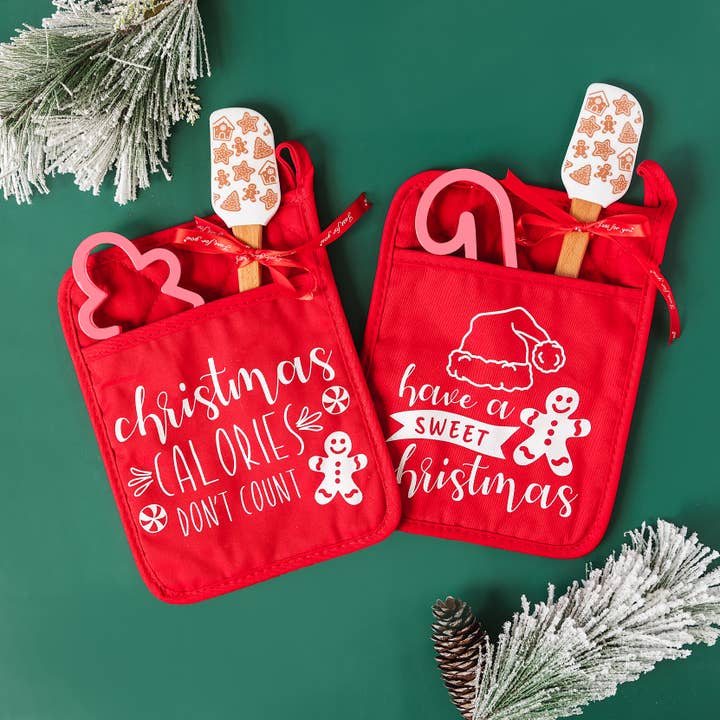 Holiday Pot Holder- Neighbor Coworker Teacher Christmas Gift for wholesale by Succulent Kreations