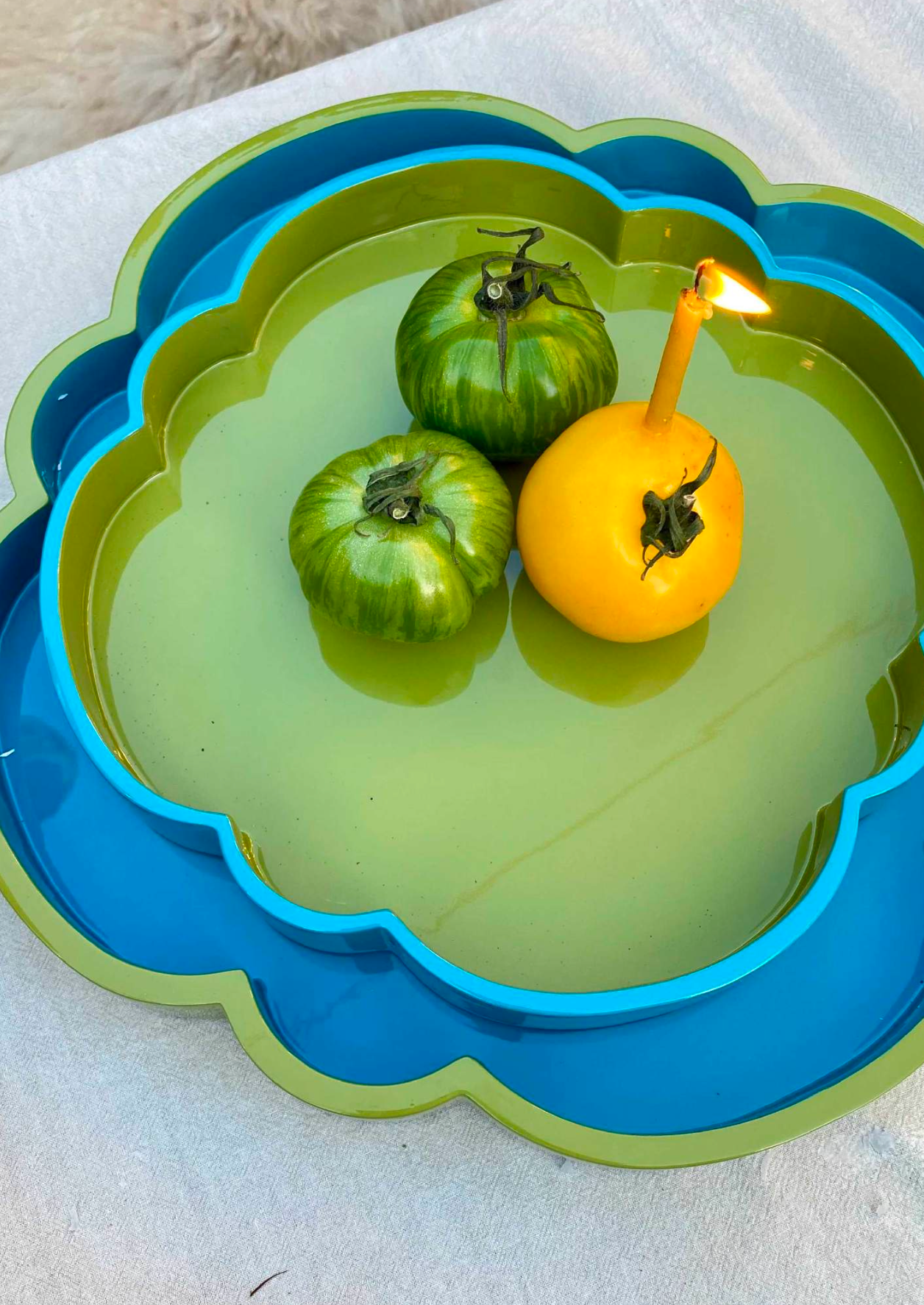 Host Home - Venta al por mayor Bandejas decorativas - BANDEJA DE LACA NUBE AZUL2