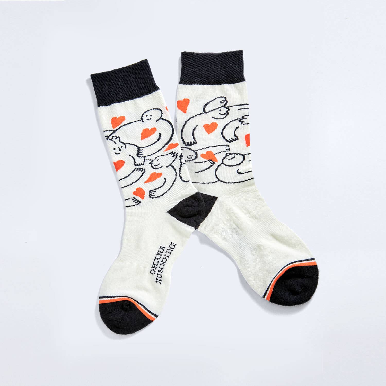 Ohana Sunshine - Wholesale Socks - Unisex - Love is Love Crew Socks | People & Heart | Soft Combed Cotton1