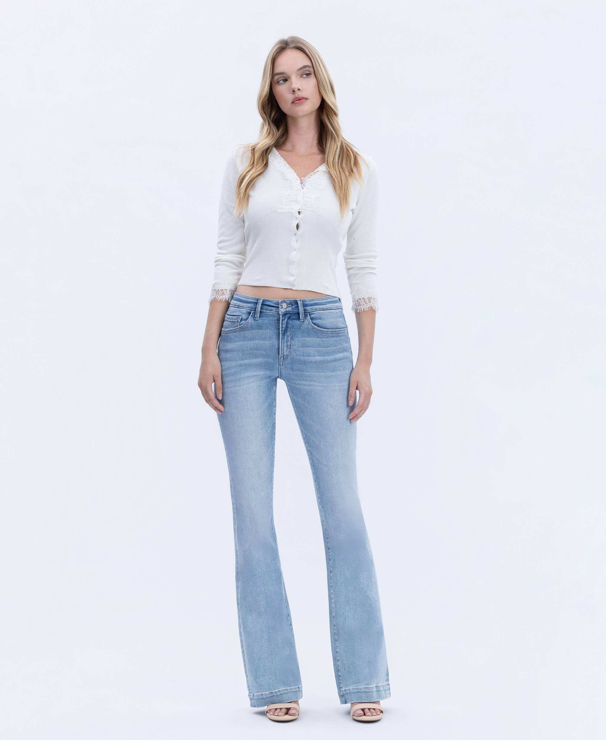 LEGENDARY MID RISE TROUSER HEM BOOTCUT JEANS T6243 T6243 for wholesale on Faire3