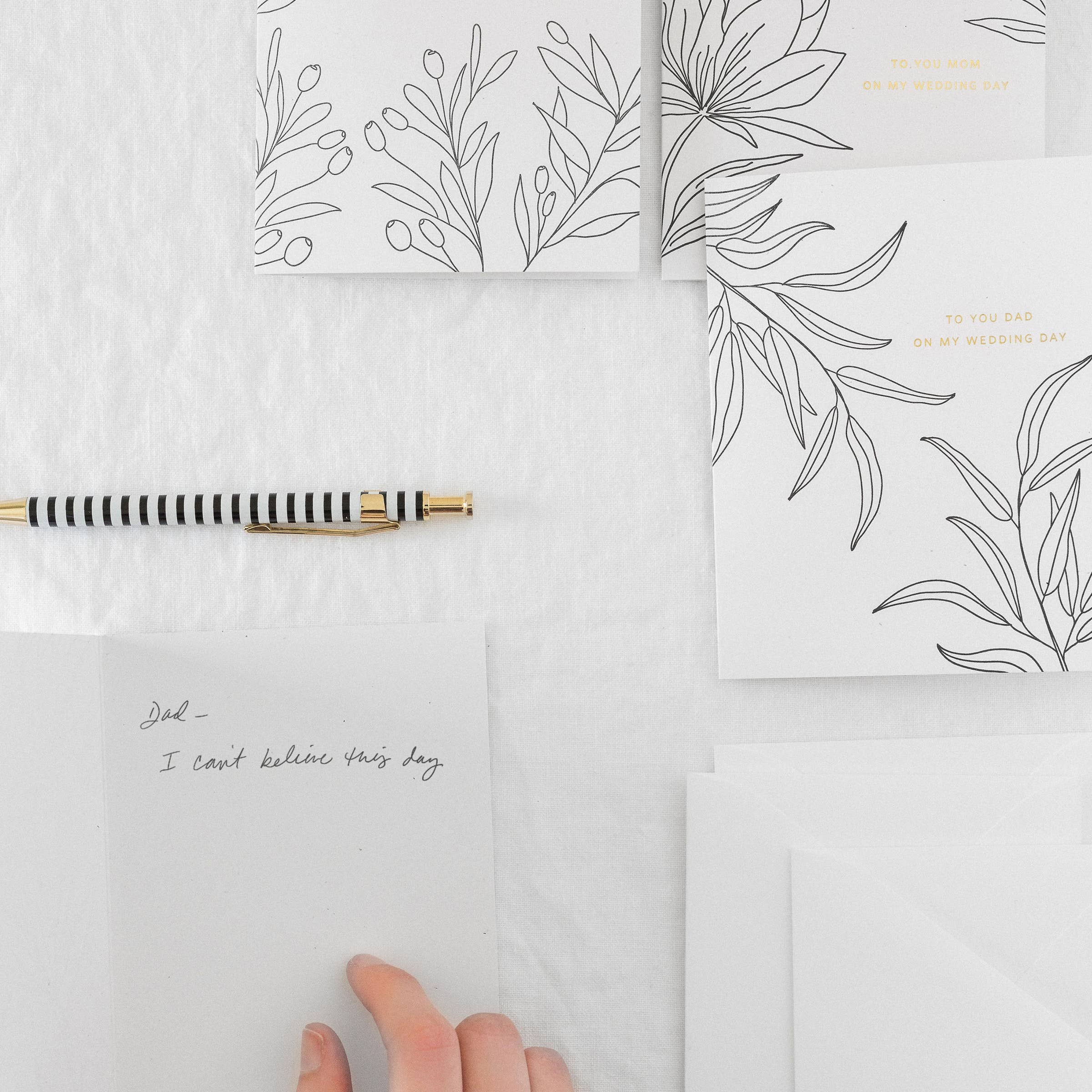 Ramona & Ruth – wholesale Bröllopskort – Pappa bröllopsdag botaniska kort1