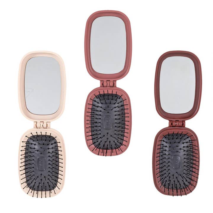 Bodico - Wholesale Hair Brush/Comb - Bodico, Flex-Bristle Detangler Hairbrush, Travel, 3 asst