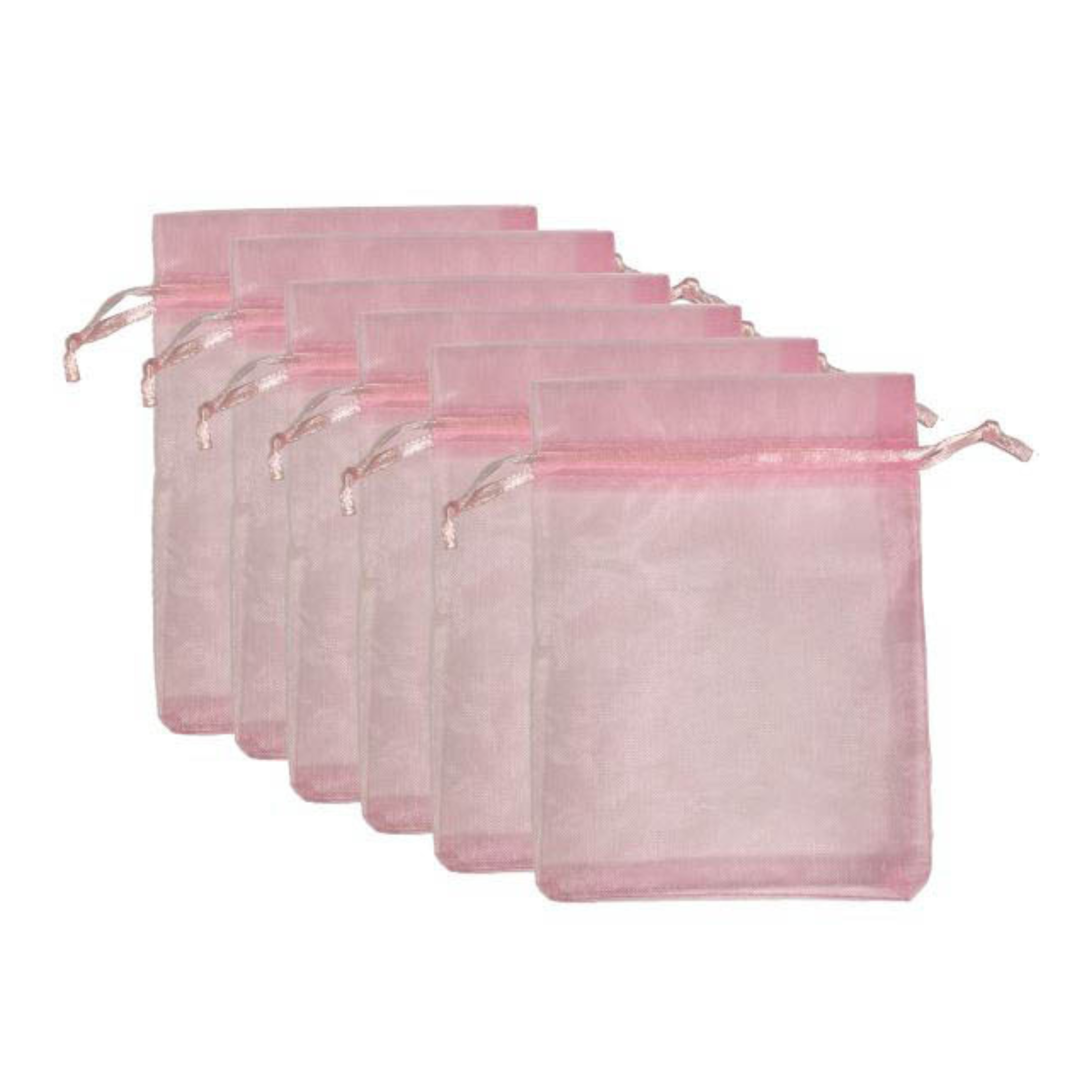 Angels Craft - Vendita all'ingrosso Buste regalo - Sacchetti in tessuto organza, 6 pezzi da circa 10x15 cm (6 colori disponibili)4