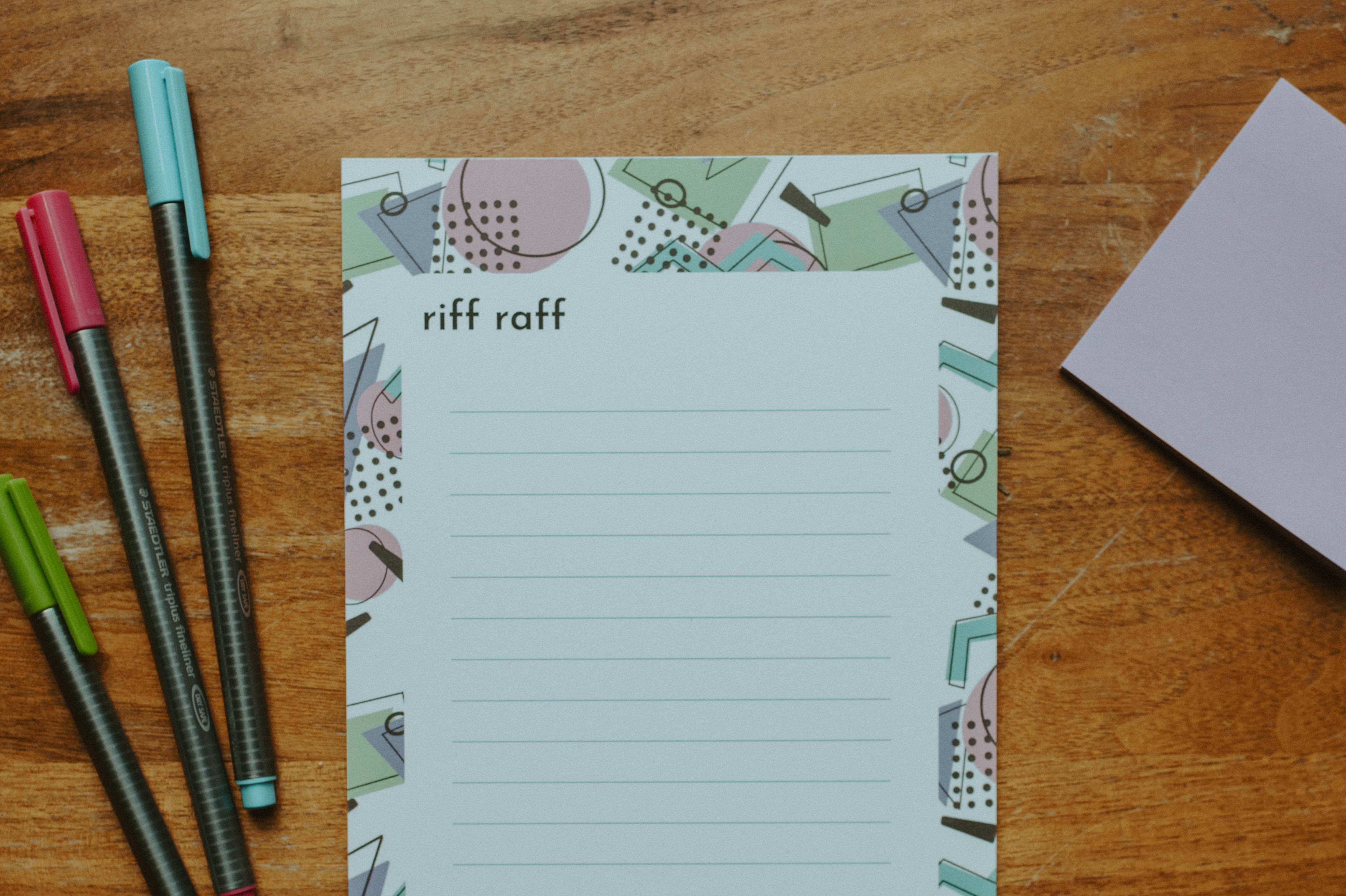 BrickandBarley - Wholesale Notepad - Riff Raff Notepad1