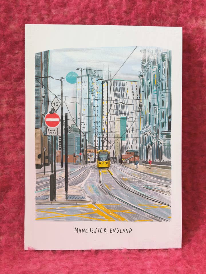 Manchester City Centre, England Print for wholesale by Modge Design Studio