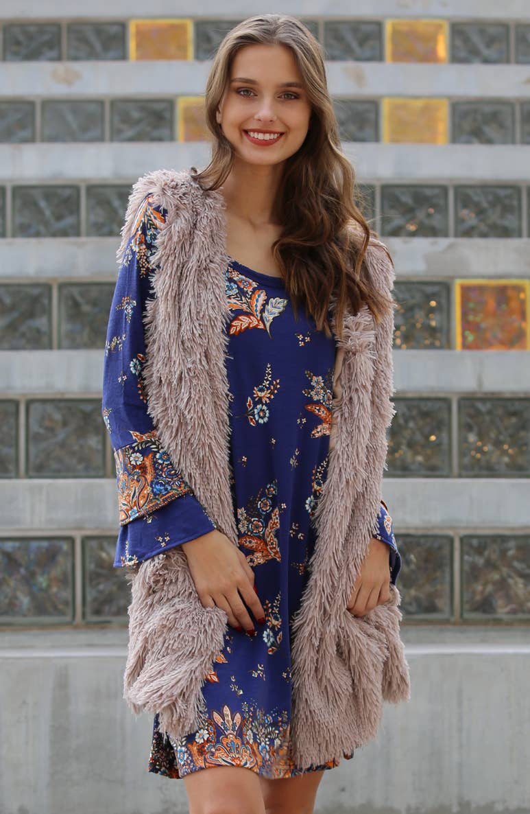 ANGIE - Wholesale Outerwear Vest - Women's - SJ812-ASIS FURRY VEST13