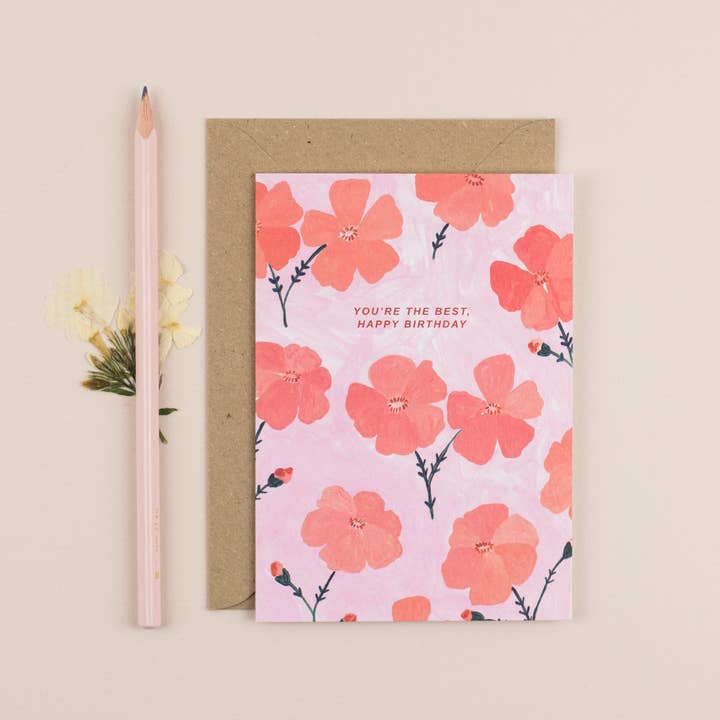 Du är bäst Grattis på födelsedagen kort för wholesale av Chloe Hall Illustration