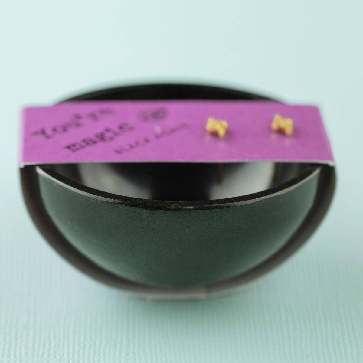 SoulKu – Engroshandel Smykkesæt – Guld Slange Ørestikker & Sort Agat Skål Gavesæt6