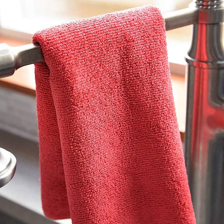 Everplush - Wholesale Cleaning Cloth - Commercial Microfiber Cleaning Cloths, 12 Pack - Red5