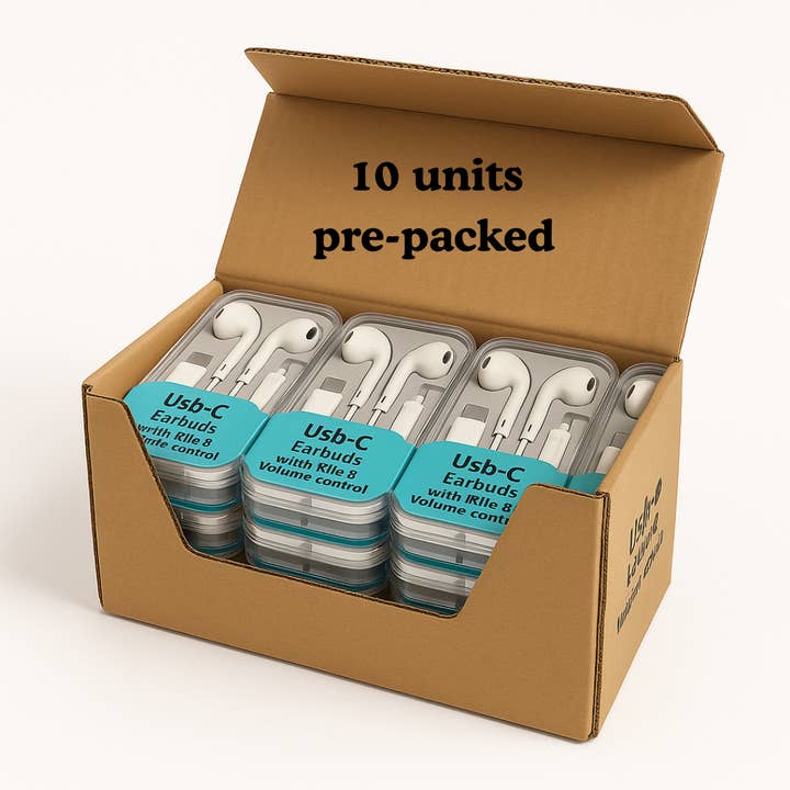 Rite Distribution - Wholesale Headphones - USB-C earbuds with volume control & mic2