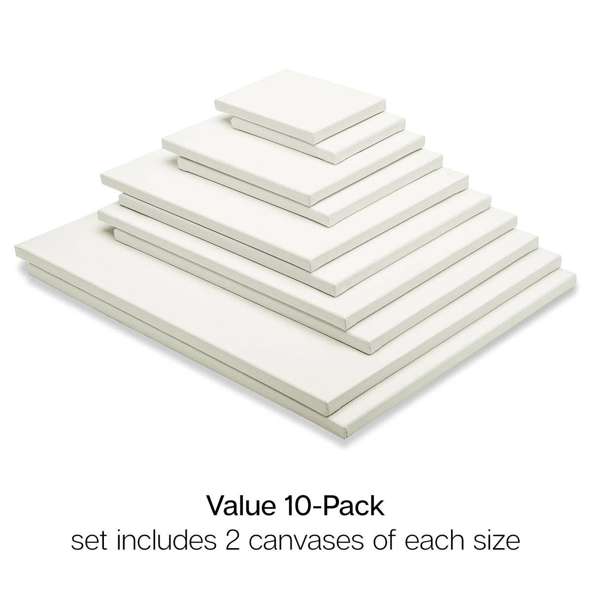 KINGART - Wholesale Painting paper - Stretched Canvas Mixed Sizes Value Pack 10 pc2