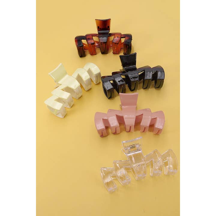 JOSSLYN by wall to wall - Wholesale Hair Clip - Women's - PREMIUM ZIGZAG HAIR CLAW CLIPS | 40H670
