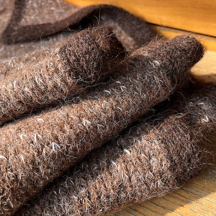 Marayn - Wholesale Scarf – Women's - Chunky Knit Colorblock Mohair Scarf Soft Chic Essential4