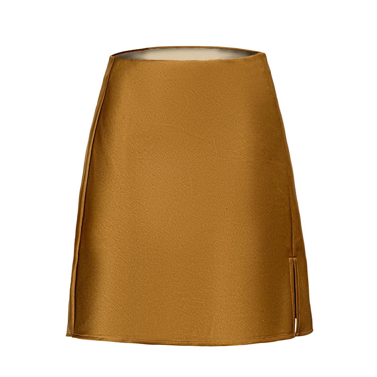 HIDDENBRAND - Wholesale Skirt - Women's - Satin Slit High-Waisted Elasticated Sexy A-Line Skirt1