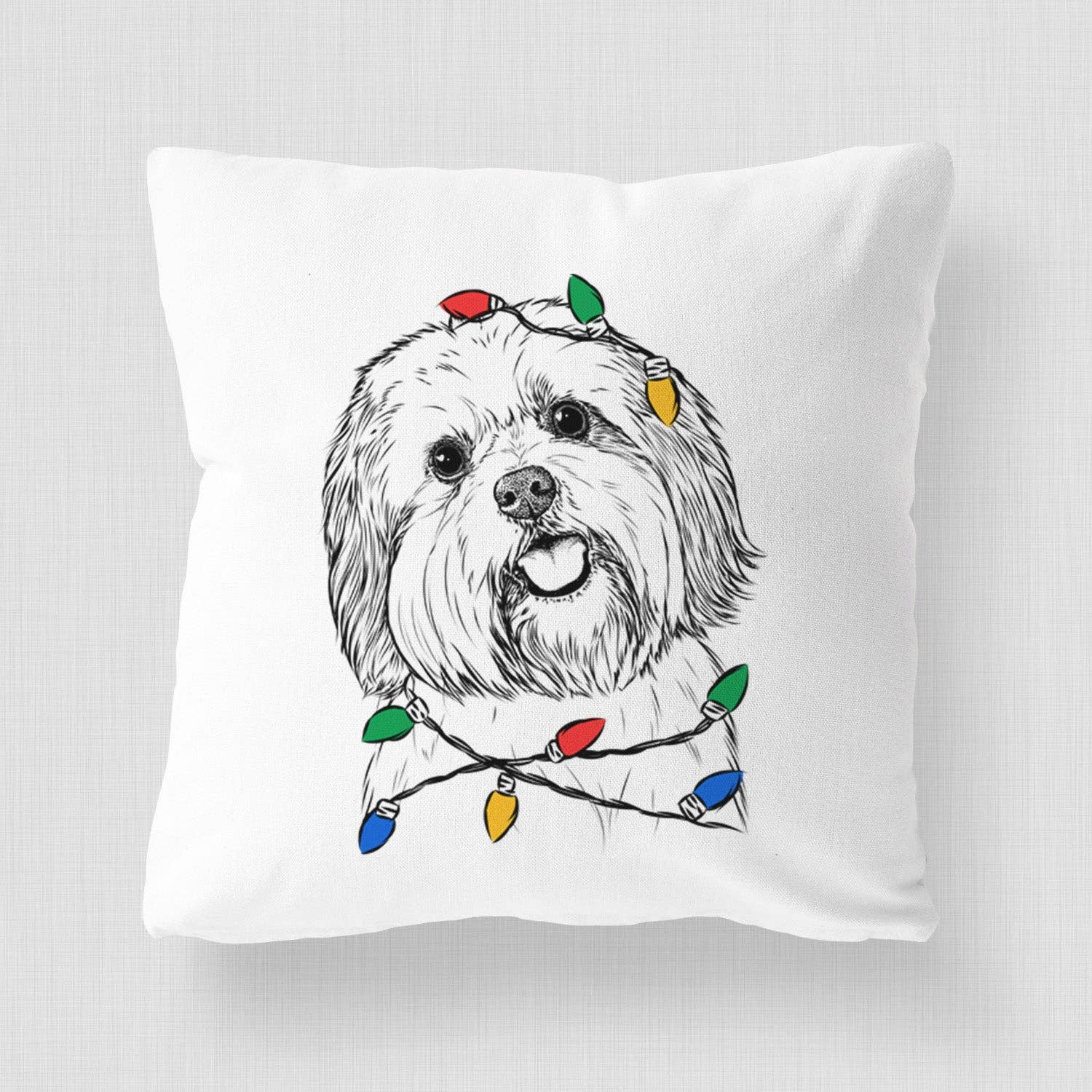 Inkopious - Wholesale Throw Pillow Cover - Nikka the Lowchen - Throw Pillow Cover9