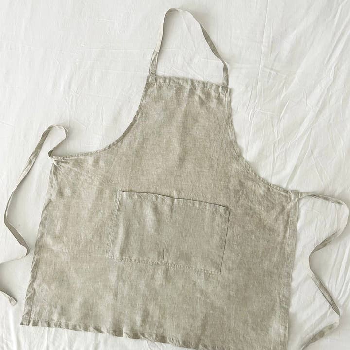 Mama and Tochter – Engroshandel Forklæde – Linen forklæde - Natural2