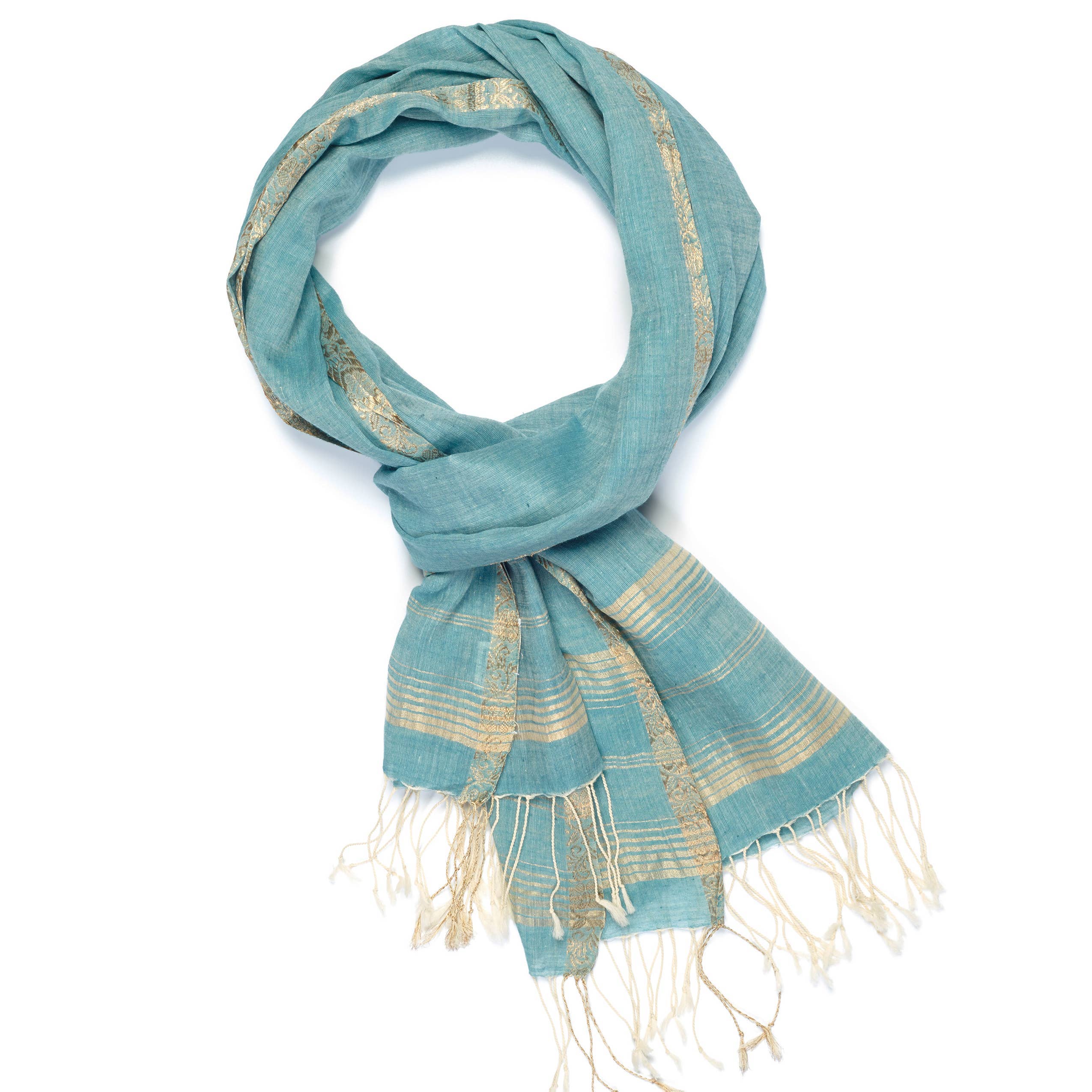 Indigo Handloom - Wholesale Scarf - Women's - Royal Vine1