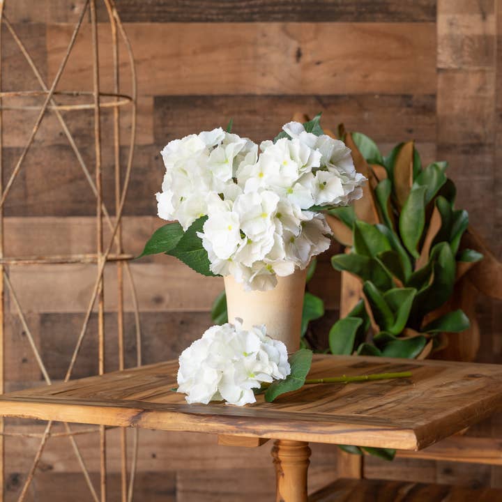 Mills Floral Company - Wholesale Artificial flowers - Real Touch Hydrangea - 14 Inch - Fresh White2