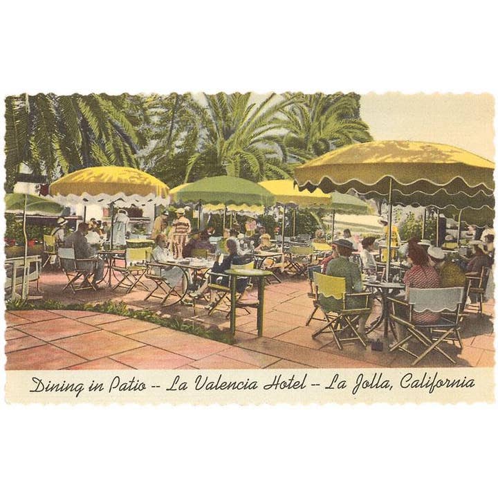 Found Image Press - Wholesale Magnet - Magnet SD-234 Patio of La Valencia Hotel, La Jolla, Californ