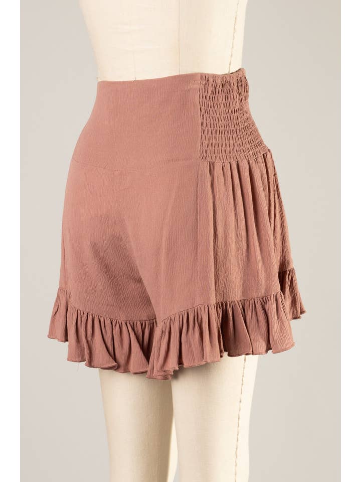 Fascination by Intrend - Wholesale Shorts - Women's - FSP1439-STK-Solid mid rise shorts