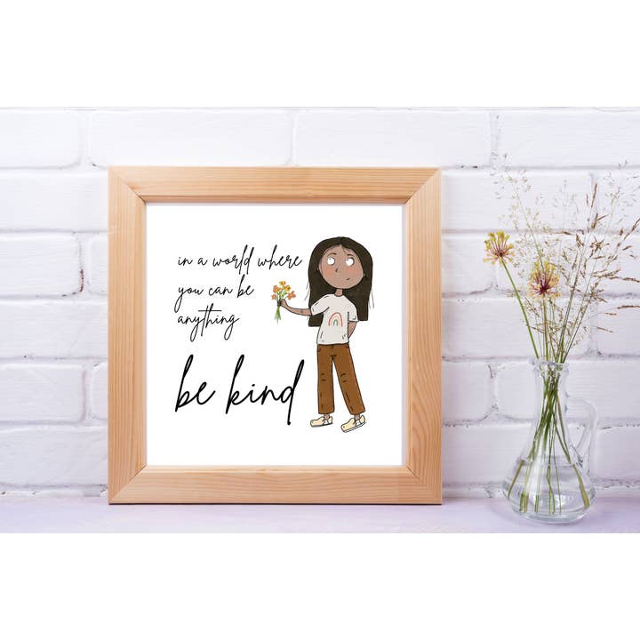 Be Kind Print for wholesale by Mother Moon by Bonnie Baumgartner